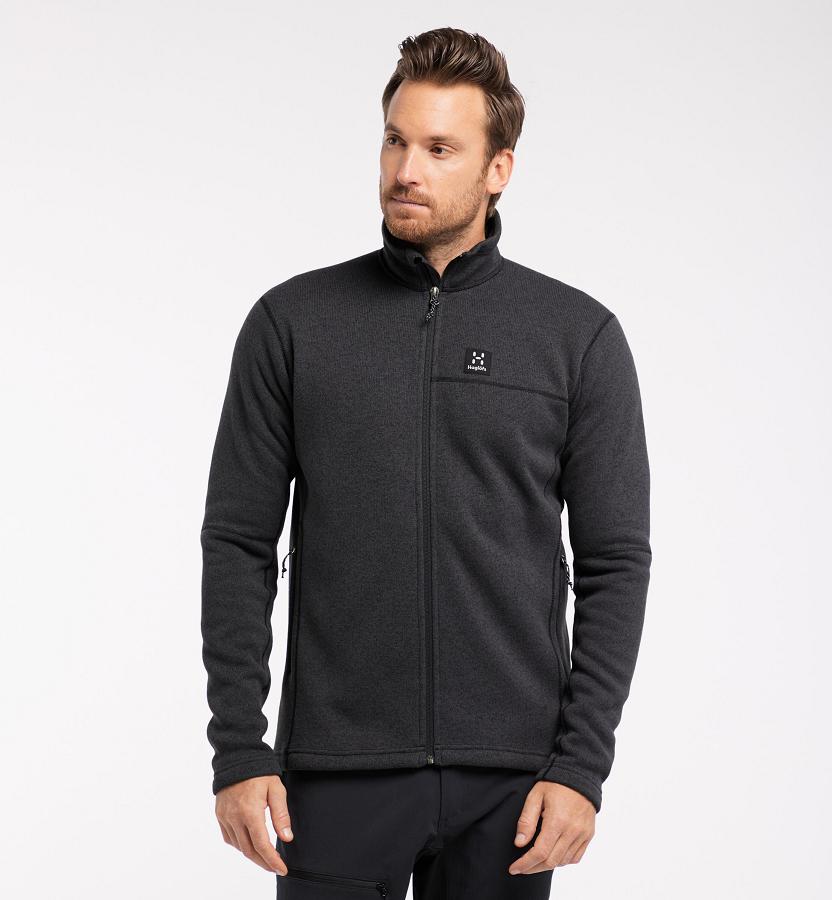 Haglöfs Mens Swook Fleece Black New Zealand 41862WFSY